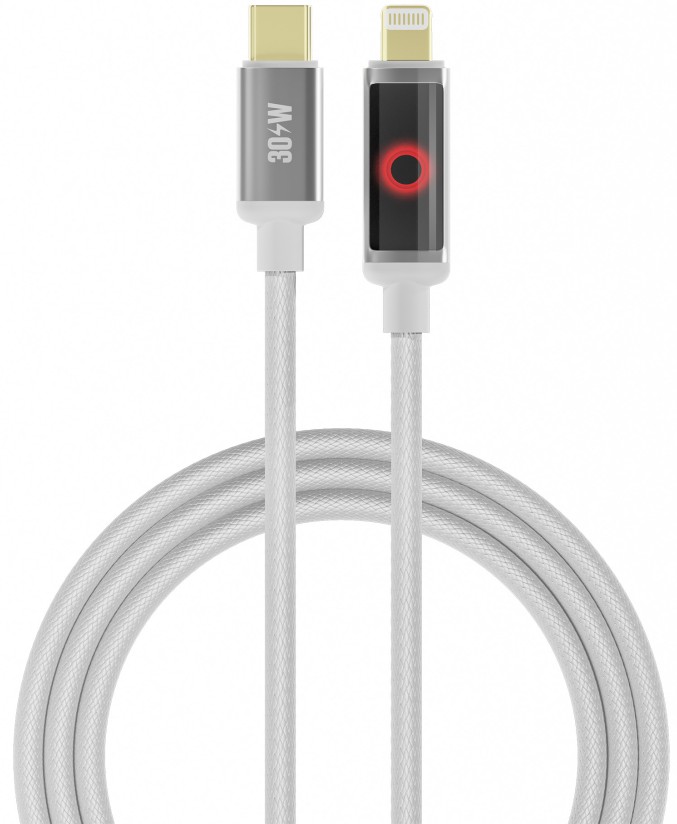 Кабель YOKI SMART PULSE Type-C to iP 30W 1.2m White (SM33)